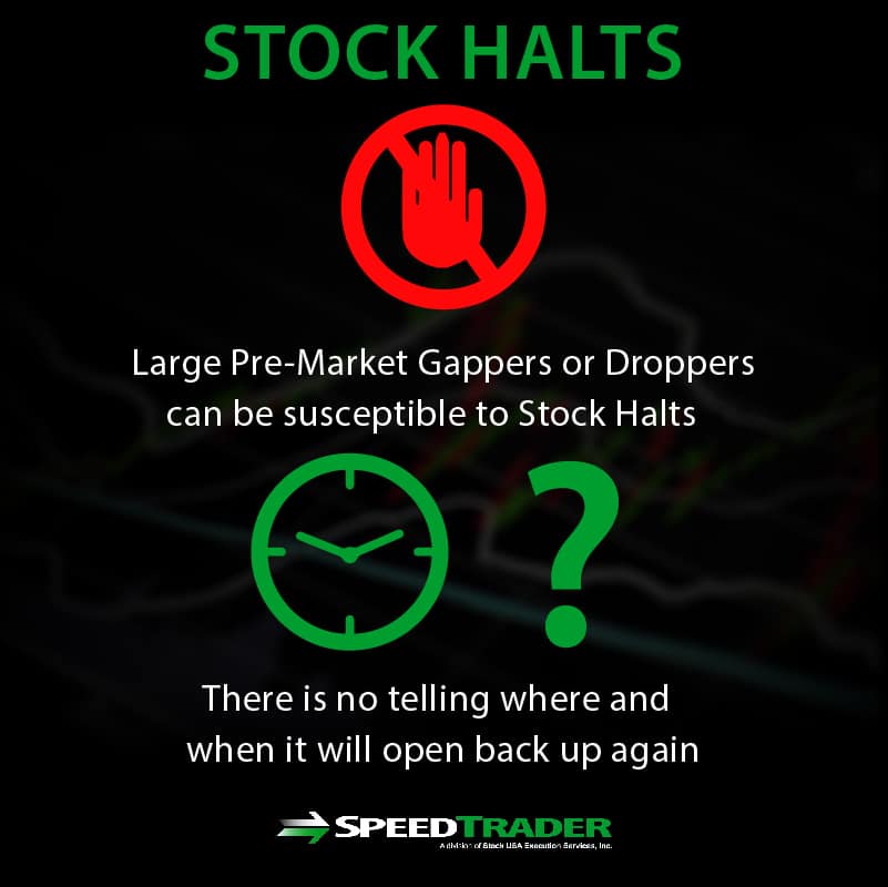 stock halts pre-market